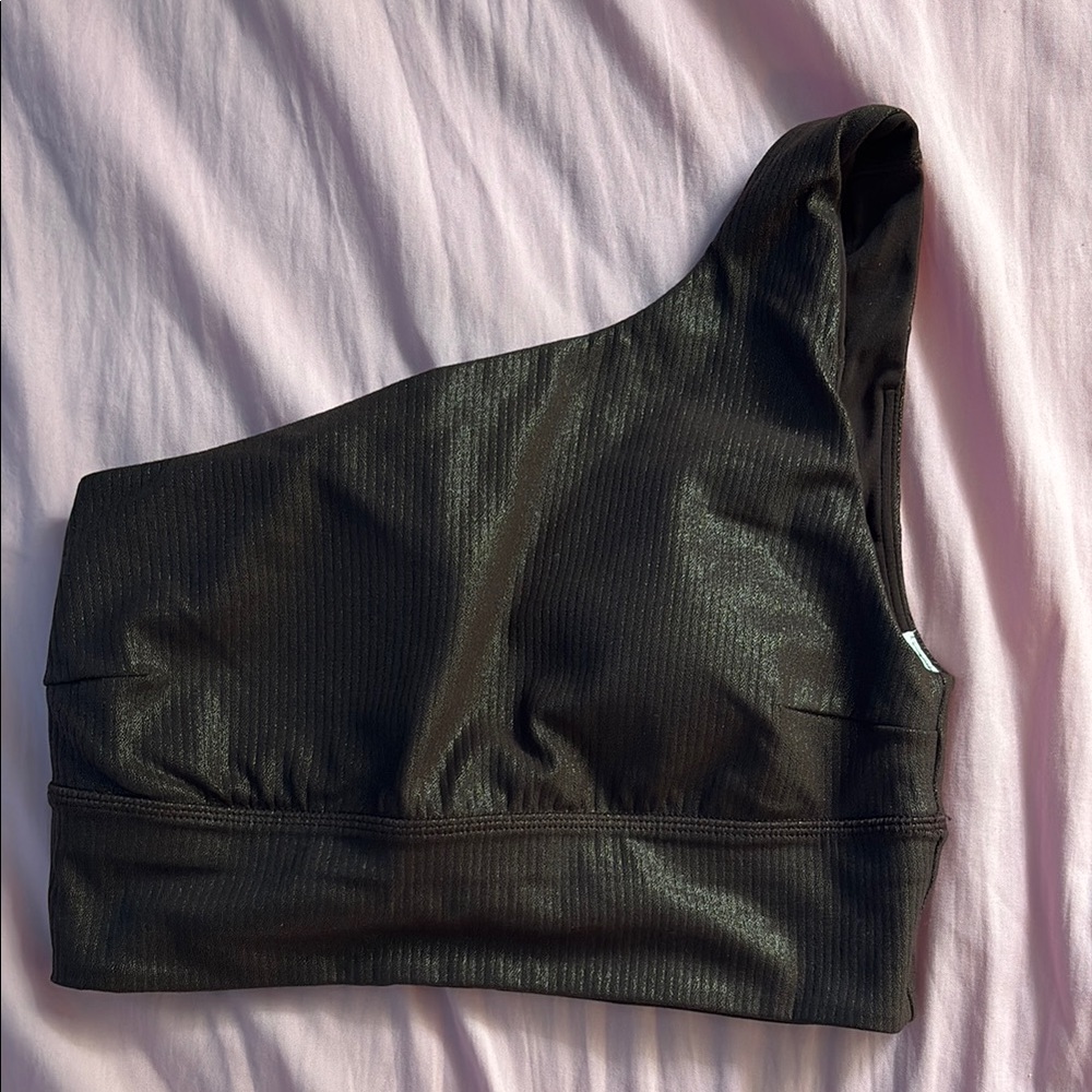 Lululemon Athletica Black One-Shoulder Top